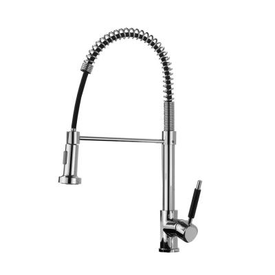 China Modern Innovative Multifunctional Custom Basin Faucet New Product Spring Pull Chrome Kitchen Faucet Single Handle Brass for sale