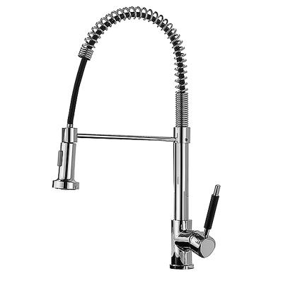 China Modern Brass Kitchen Faucets With Pull Out Spout Hot And Cold Water Kitchen Faucet Tap Sprayer for sale