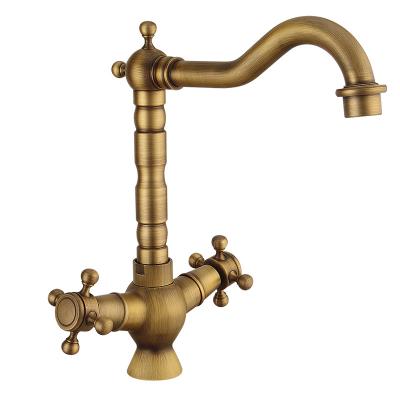 China Modern Brass Kitchen Faucet Sink Water Faucet Antique Kitchen Faucet for sale