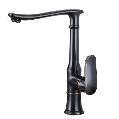 China Modern Black Brass Faucet Kitchen Faucet Square Kitchen Water Faucets And Taps for sale