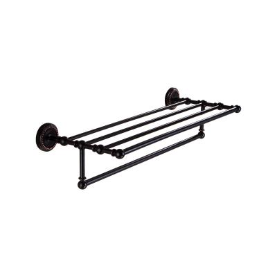 China Black Modern Fashion Bathroom Accessories Towel Rack Bath Body Towel Rack for sale