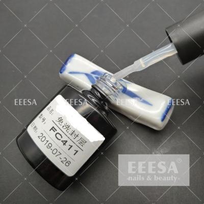 Cina Smalto uv del gel del cappotto superiore nessuno smalto trasparente del manicure del gel della strofinata chiaro in vendita