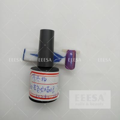 Chine vernis à ongles changeant de gel de couleur de scintillement pourpre de polonais de gel de plot réflectorisé 3D à vendre