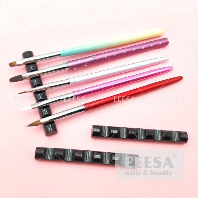 China 5 pretos baratos entalham o suporte plástico de Art Penholder Nail Brush Tool à venda