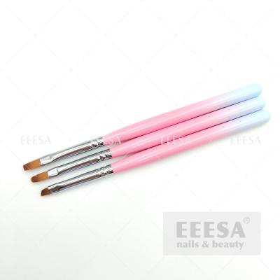 Chine Constructeur plat carré oblique ovale Gel Nail Brush Set de course de rond fait sur commande d'Ombre un à vendre