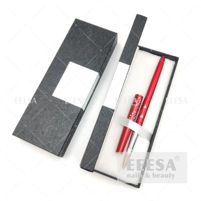 China Caixa de empacotamento feita sob encomenda preta de Logo Private Label For Gel Art Acrylic Nail Brush Tool à venda