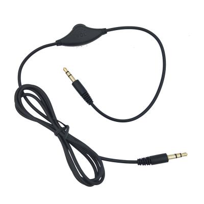 China New car style 3.5mm male to 3 pole plug with aux audio cable. volume control adapter for car speaker amplifier for sale