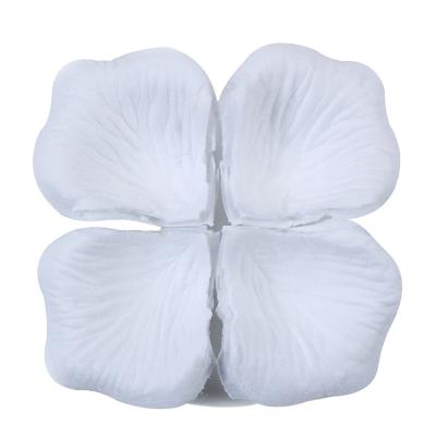 China White Silk Rose Petal Wedding Flower Artificial Rose Petal for Valentine's Day Decoration for sale