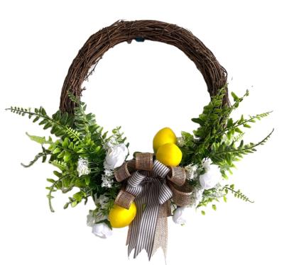 China Wedding Decor Plastic Artificial Wreath Decorations Artificial Christmas Wreath for sale