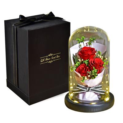 China Immortal Rose Flower Bouquet Flower Valentine's Day Rose Mounted Mother's Day Love Gift Decor for sale