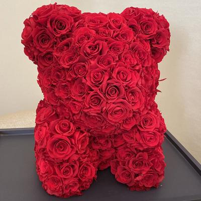 China Rose Flower Bear The Beautiful Rose Immortal Rose Flower Decoration Wedding Valentine Mother's Day Gift for sale