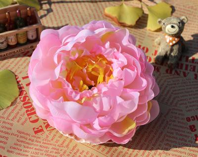 China Decor peony large flower silk head piece for kitchen decor for sale