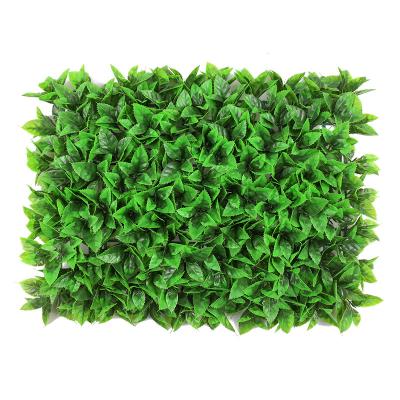 China Plastic Grass Plastic Grass Lawn Green Mounted Leaf Plant Wall Decoration For Festival Wedding Home Market for sale