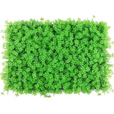 China Plastic Grass Plastic Lucky Leaf Decorative Artificial Flowers Flower Wall Decor for sale