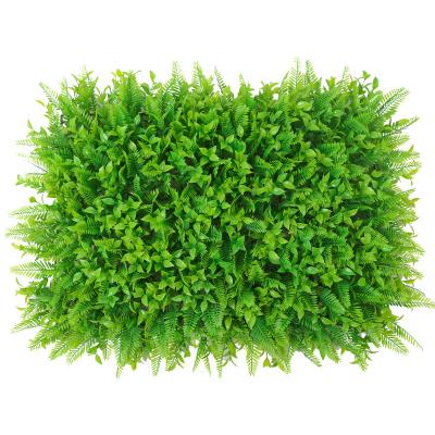 China Plastic Grass Artificial Flowers Green Grass Flower Wall Plastic Lawn For Garden Decoration for sale