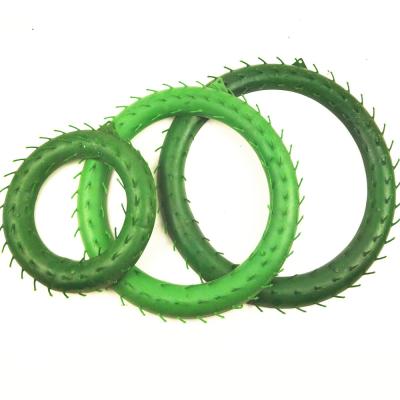 China Plastic Circle Artificial Flower Grass Leaf Garland Decorative Wreath Frame For Artificial Grass Flower Decoration for sale