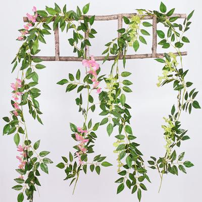 China Silk Artificial Flower Wisteria Flower Vine Wedding Garden Decorative Decoration for sale