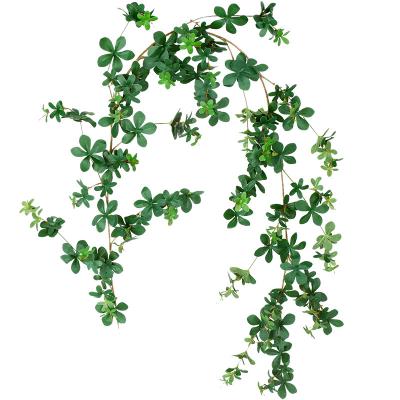 China Artificial Flower Artificial Flower Vine Silk Bush Green Leaves Flower Decoration For Wedding Home Wall Boskage for sale