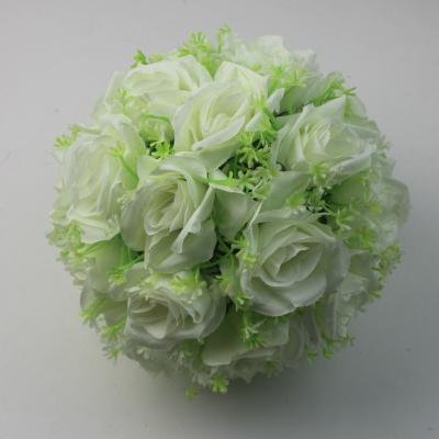 China Wedding Rose Ball Flower Rose Hydrangea Wedding Artificial Flower Ball Decoration for sale