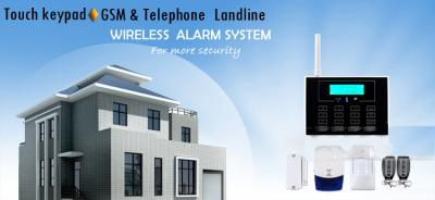 China LCD Screen Display Touch Keypad Wireless 868mhz GSM PSTN Alarm System for sale