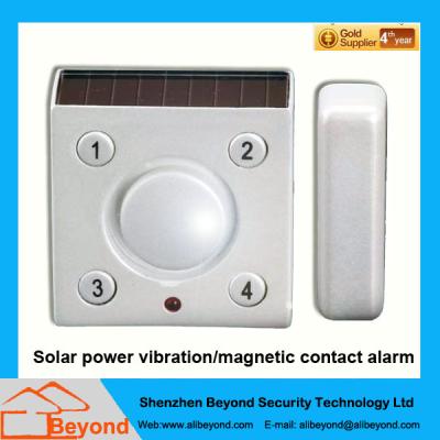 China Solar power vibration/magnetic contact alarm with rechargeable Li-Ion backup batter for sale