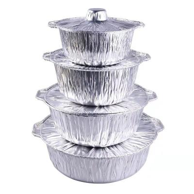 China Disposable Food Aluminum Foil Container Food Grade Aluminum Foil Jar For Food Packaging for sale