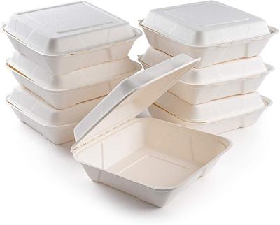 China Tableware 850ml Bagasse Cake Packing Box Disposable Biodegradable Products 8