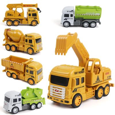 China New Plastic Material Friction Driven Simulation Truck Toy RC Excavator Design Eco-Friendly Inertia Toys Car Model For Kids for sale