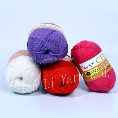 China Hand Knitting Anti-pilling Thread 100 Wool Yarn Carpet Yarn for sale