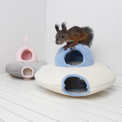 China Breathable Hanging Bed For Small Animals Pet Cage Hammock UFO Hamster Rat Playing Sleep for sale