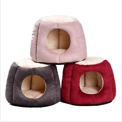 China Viable Kitten Nest Winter Warmth Four Seasons Kennel Causes Cave Thickening Universal Small Dog Closed Yurt Pet Supplies for sale