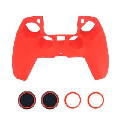 China Newest Silicone Cover Device Case Silicone Controller Cover Skin Game Protective Case For PS5 Free 4 Pieces Luminous GripCaps for sale