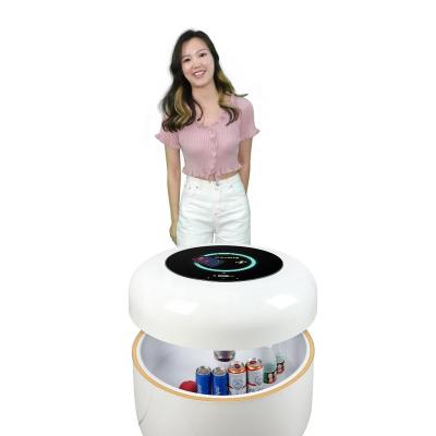 China Mini Living Room Sofa Side Adjustable Table Round Touch Screen Wireless Filling (Height) Left Coffee Table With Fridge Fridge for sale