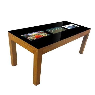 China (Others) 21.5 Inch Adjustable Touch Table China Suppliers Produced Smart Interactive Waterproof Touch Screen Coffee Tables Wooden LCD Table for sale