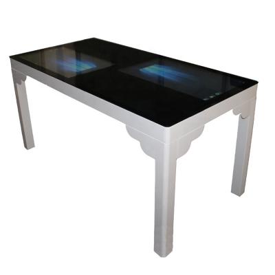 China Indoor smart touch screen business touch screen multi touch interactive lcd table with dual screen for sale