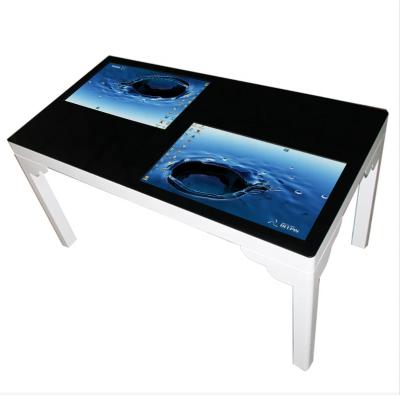 China Indoor Metal Painting 10 Point Multi Touch Table Game Conference Coffee Table Smart Interactive Touch Screen Double for sale