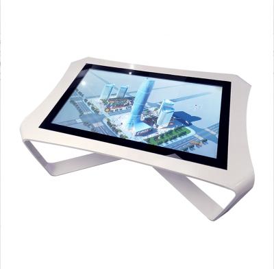 China Modern Custom Multi-touch 2K Coffee Table Finger Signature Smart Interactive Multi Touch Table With Speaker for sale