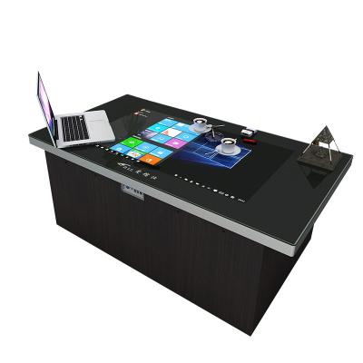 China 3G Wifi/Wlan Supported Height Adjustable Auto Lift Tables Smart Home Device Touch Screen Coffee Tables for sale