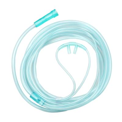 China Adjustable Disposable Medical PVC Therapy Device High Flow PVC Nasal Oxygen Tube For Adult for sale