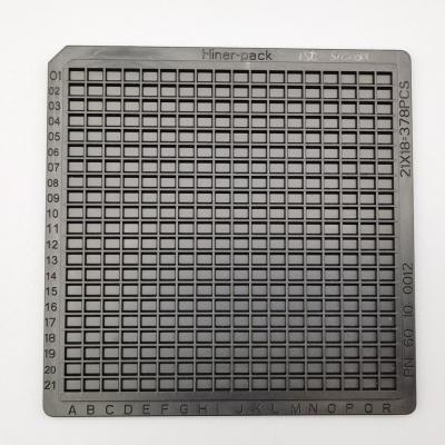 China Spritzen-Waffel Tray Packaging Black ESD stapelte zu verkaufen