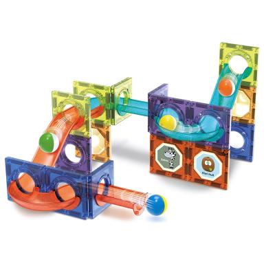 China Soft Round/Amazon Diy Educational Toys Hot Selling Magnetic Toys Multiple Combinations For Kids Ball Magnetic Track Building Blocks for sale