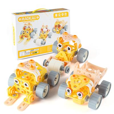 China STEM Toys Building Blocks Eco-friendly Material Assembly Engineering Vehicle Toys Children Educational Building Tools for sale