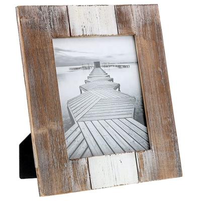 China Environmental Friendly Rustic Farmhouse Distressed Rustic Picture Frame 8x10 Wood Wall Frame for sale