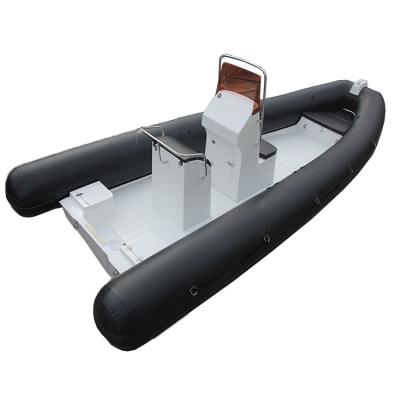 China Water Sports Area RIB-600 6m Hypalon High Performance Cruising Black Police RIB Inflatable Boat for sale