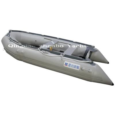 China Sport Inflatable Boat Water Entertainment Aluminum Boat 360 Floor 3.6m Fishing Boats For 6 Person for sale