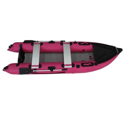 China Cheap Fishing PVC Inflatable Rowing Boat Kayak PVC Soft Bottom Boats For Sale for sale