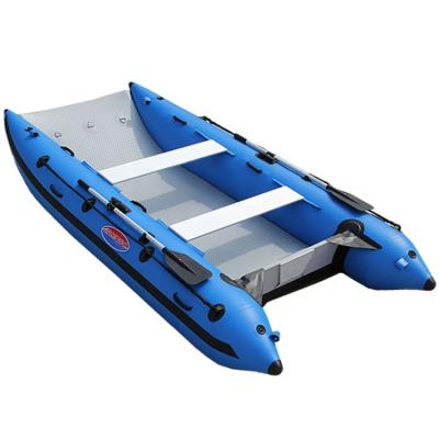 China Quantity New Style High PVC Catamaran Air Boat Inflatable Mat Floor Boat for sale