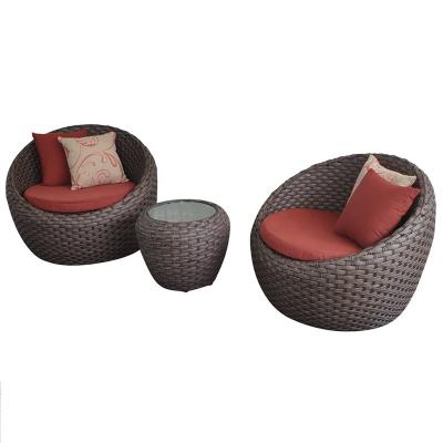 China Modern Hotel KM-6313 Chair Alum Table Wicker Rattan Stacking Dining Patio Set Outdoor Garden Furniture for sale