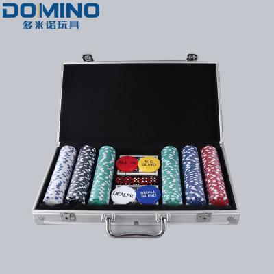 China Stylish High Quantity Texas Hold'em Poker Chip Set 300 Pcs Aluminum Texas Hold'em Casino Clay for sale