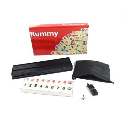 China Urea Resin Elegant Custom Game Ivory Rummy Tile Game Set With Board Rummy Tile Game Set for sale